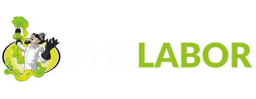 PHPLABOR Logo Weiß-Grün